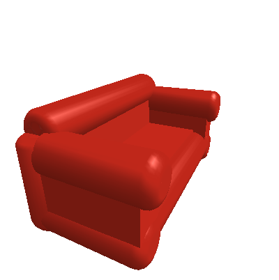 Retro-Styled Leather Couch