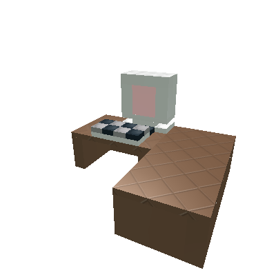 Computer Terminal L-Shaped Desk